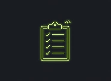 Glowing checklist clipboard icon